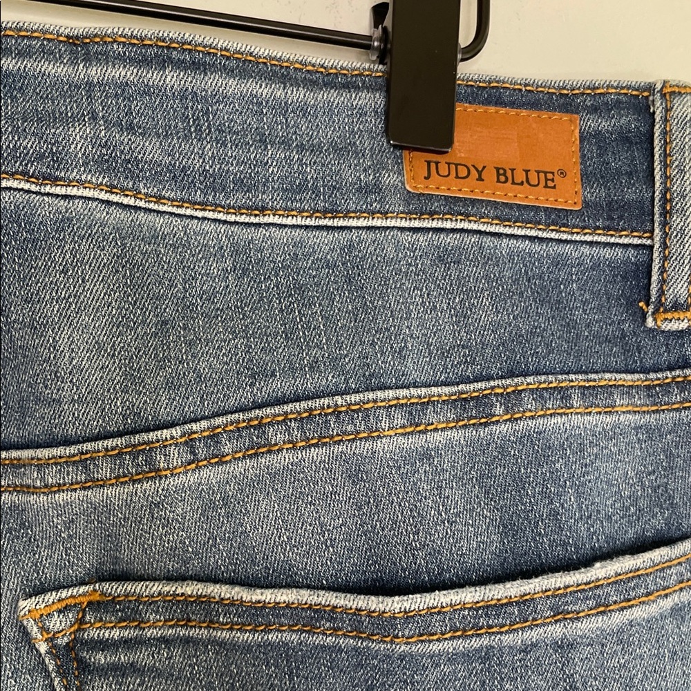 Judy Blue Jeans Womens 16W Blue Skinny Fit Distressed High Rise Stretch Adult - Picture 7 of 8